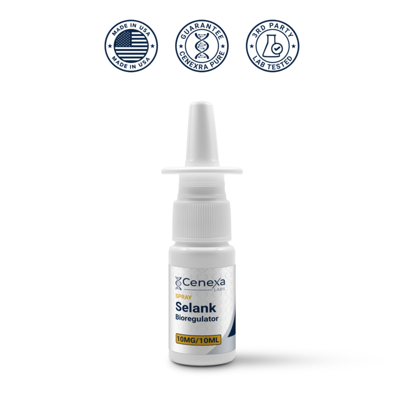 Selank peptide spray vial 10mg – USA Made research grade sterile saline solution