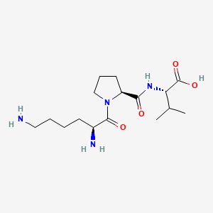 KPV lysine-proline-valine tripeptide molecular structure diagram