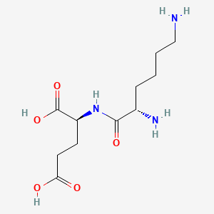 Vilon Lys-Glu dipeptide molecular structure showing lysine and glutamic acid amino acid sequence