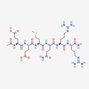 Acetyl Hexapeptide-3 molecular structure diagram showing six amino acid Argireline sequence