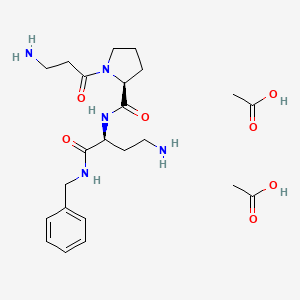 Syn-AKE dipeptide diaminobutyroyl benzylamide diacetate molecular structure diagram