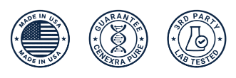 Made in USA, Cenexa Pure, third-party tested.